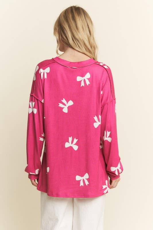 Pink Bow Top