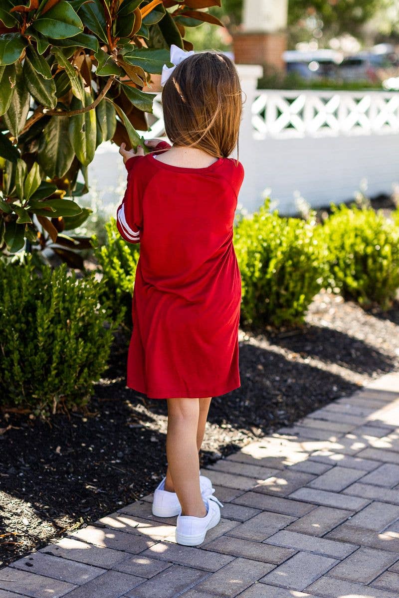 Girls Red Varsity Dress