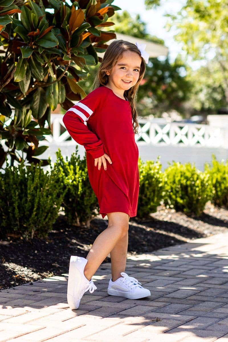 Girls Red Varsity Dress