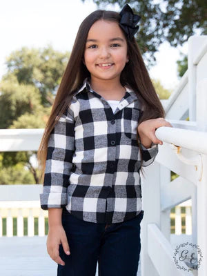 Kids Plaid Button Up