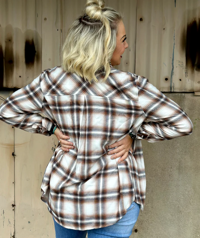 Carter Clay Flannel Top