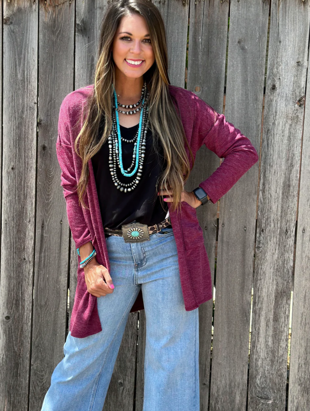 TTT Maroon Milan Cardigan