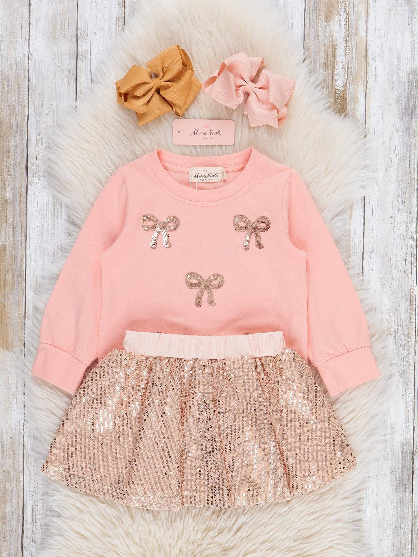 Sparkle Bow Tulle Skirt Outfit