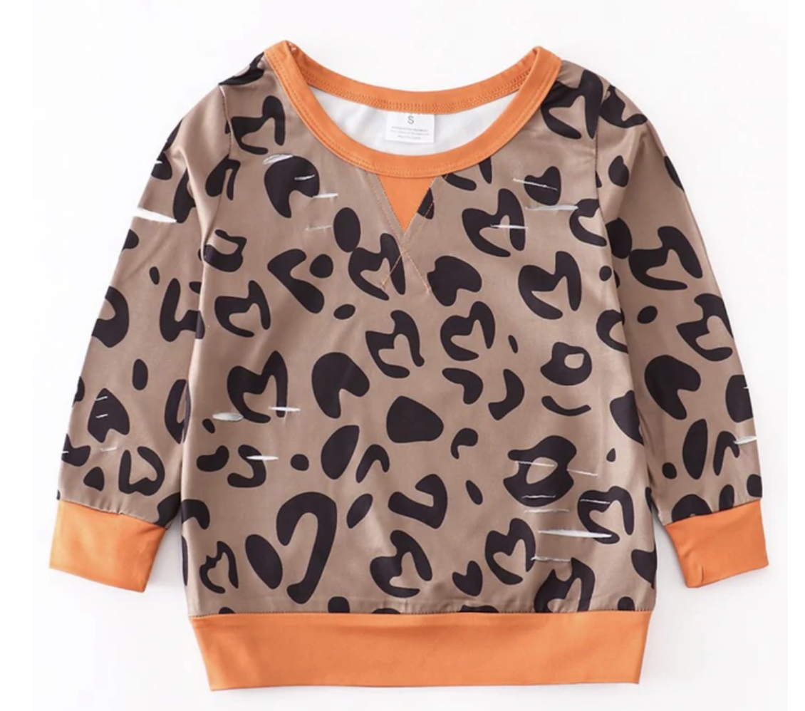 Distressed Leopard Top