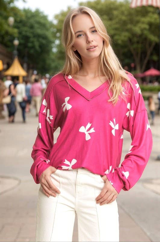 Pink Bow Top