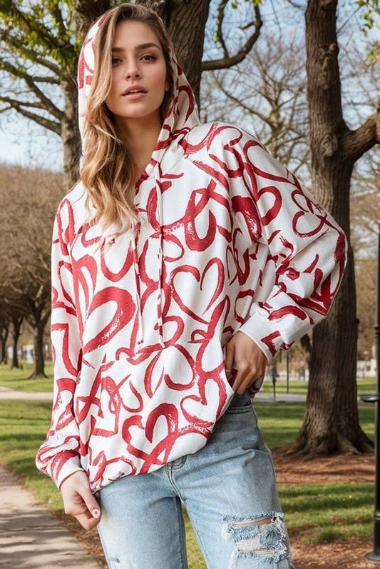 Heart Hoodie Top