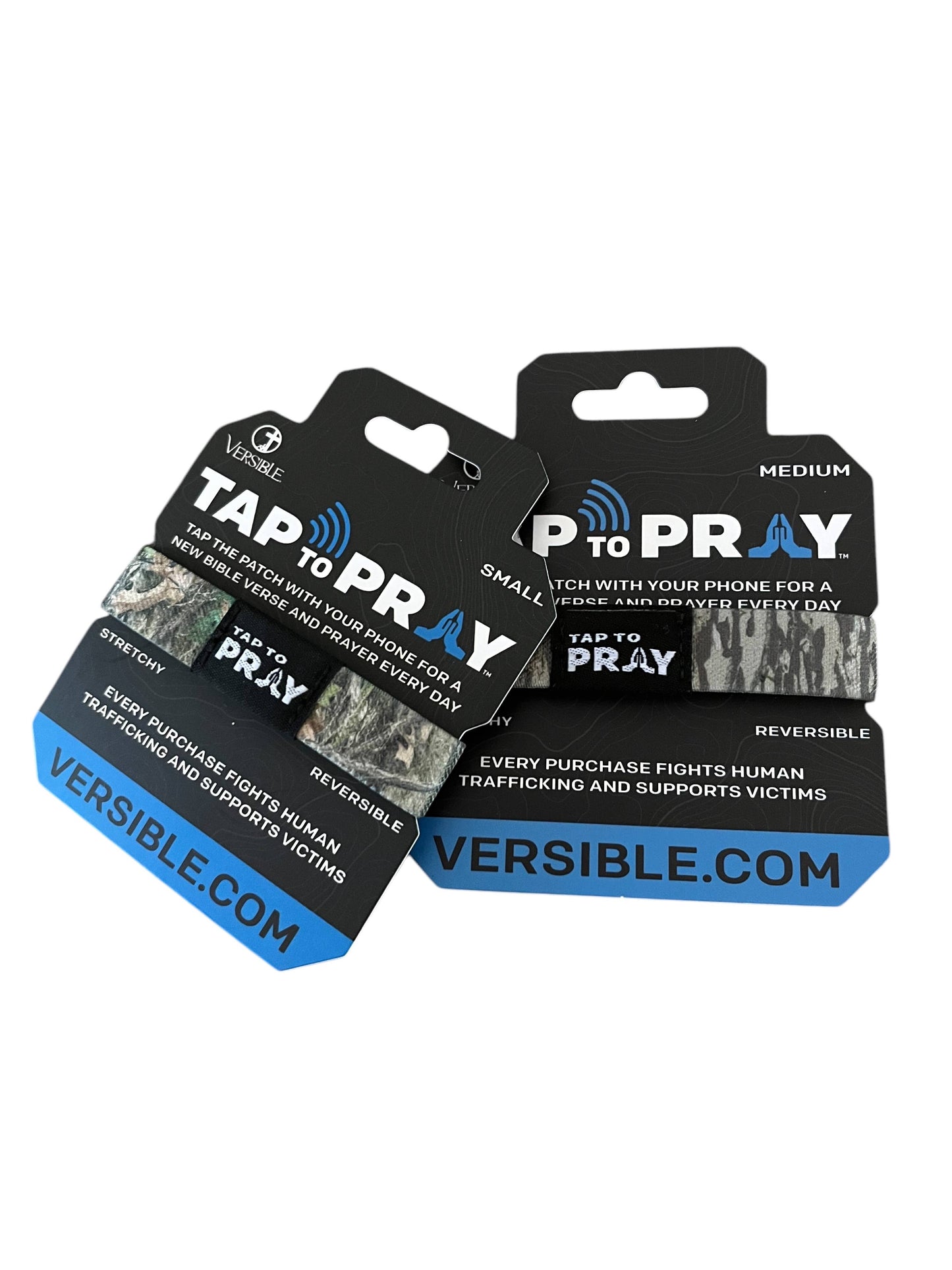 Tap To Pray™ Wristbands - Forest & Tree Bark Camo