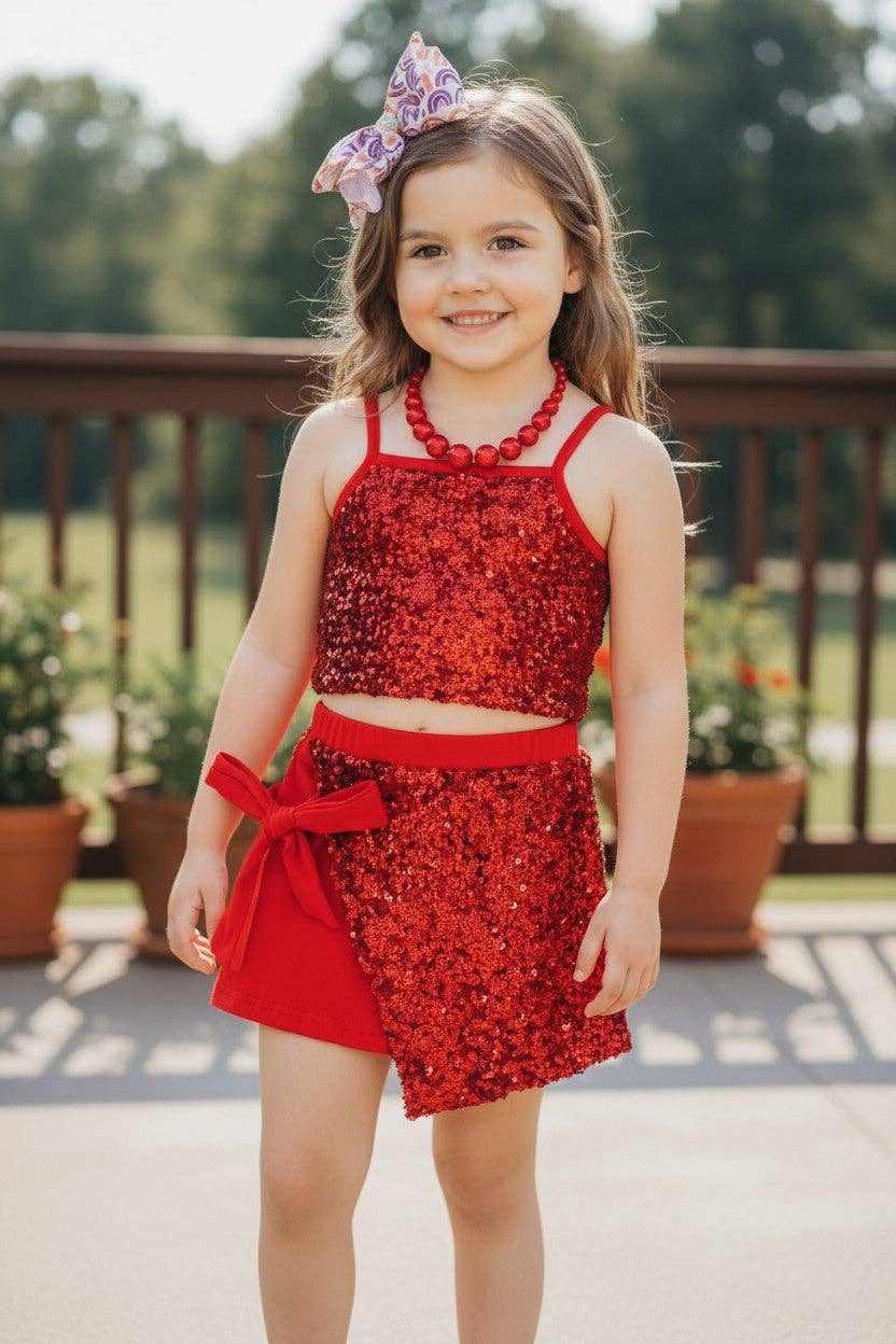 Red Shimmer Outfit