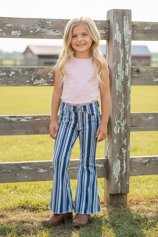 Stripe Bootcut Jean