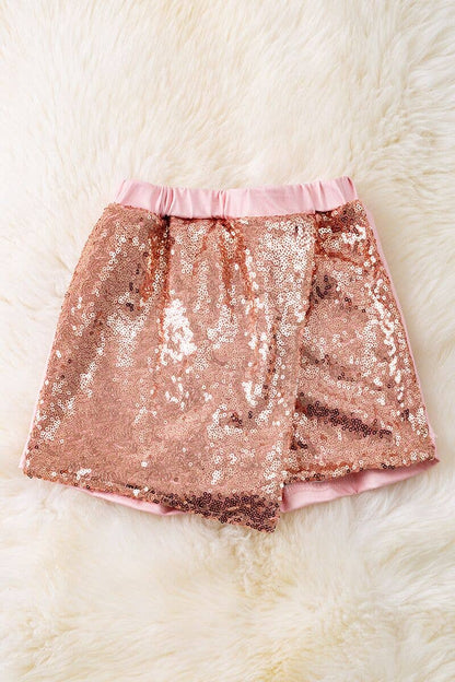Rose Gold Sequin Skort