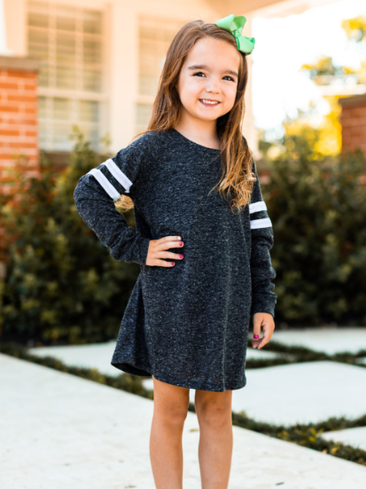Charcoal Varsity Dress