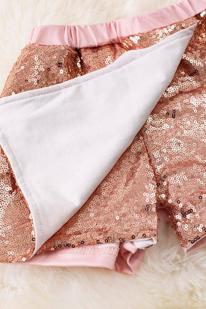 Rose Gold Sequin Skort