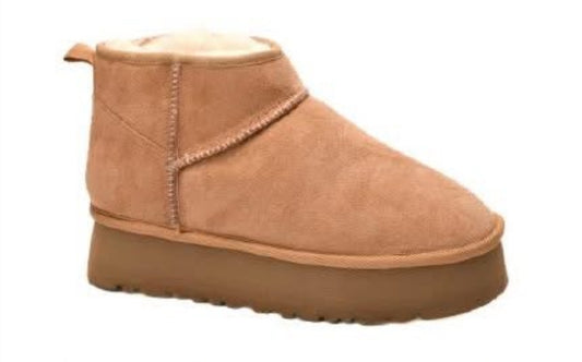 Corkey's Room Service Faux Furr Booties- Camel