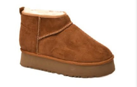 Corkey's Room Service Faux Furr Booties- Tobacco