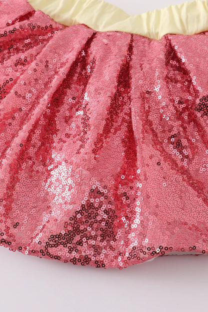 Pink Sequins Skirt