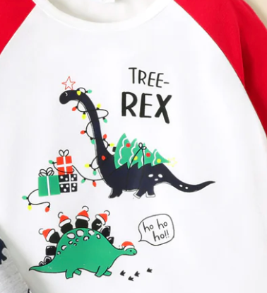 Kids Dinosaur Christmas Tee