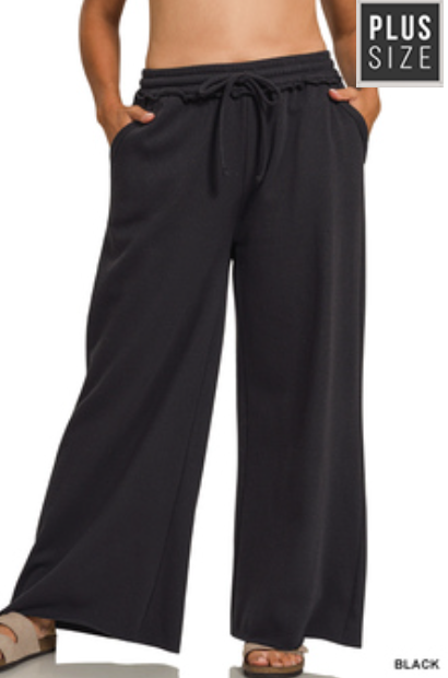 Exposed Seam Black Sweatpant