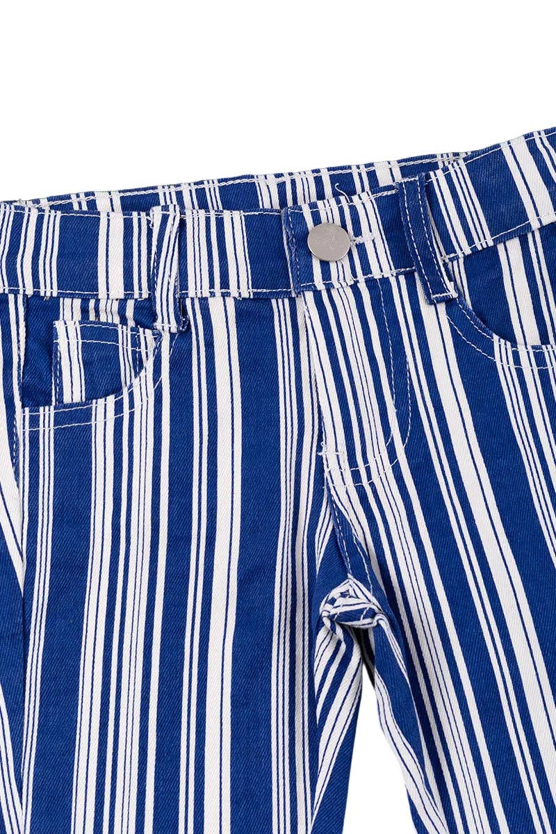 Stripe Bootcut Jean