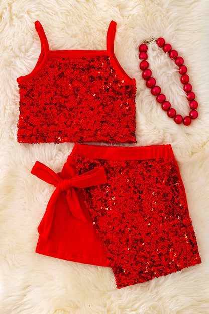Red Shimmer Outfit