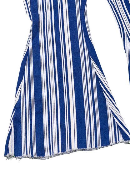 Stripe Bootcut Jean