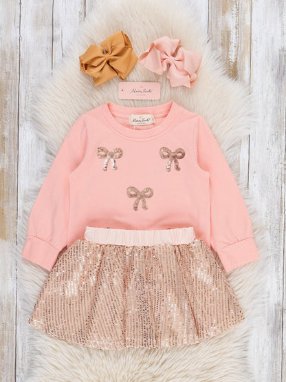 Sparkle Bow Tulle Skirt Outfit