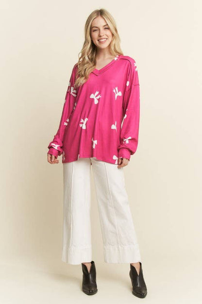 Pink Bow Top