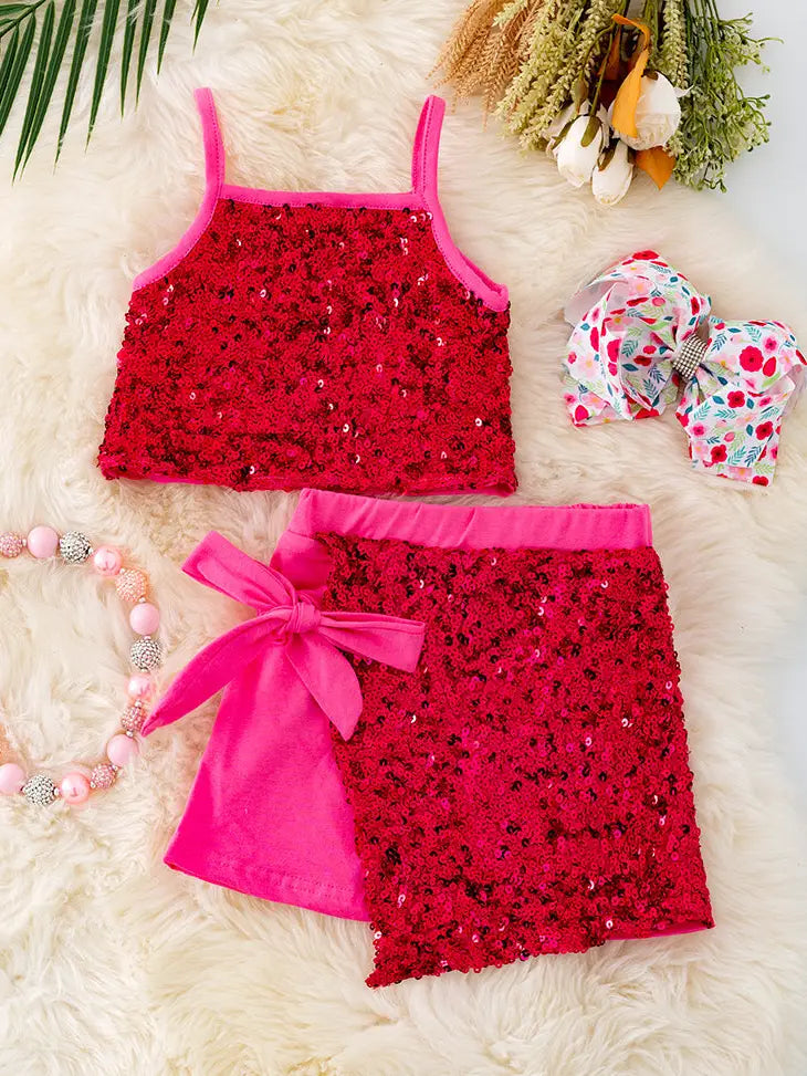Hot Pink Shimmer Outfit